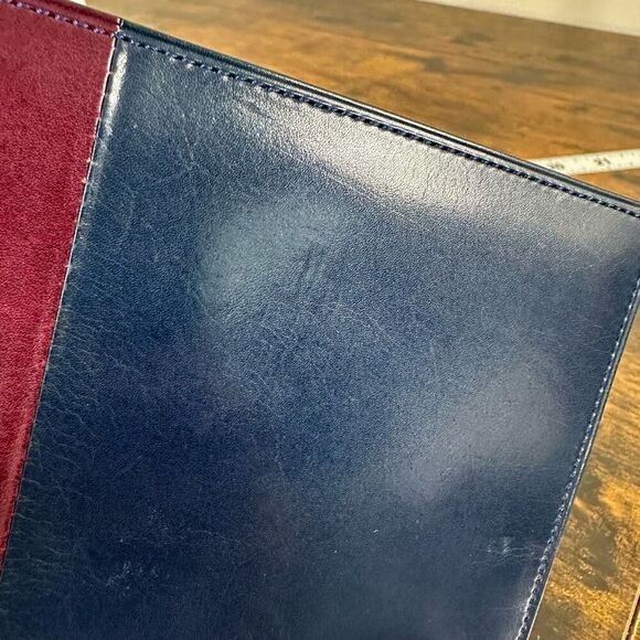 Yves Saint Laurent YSL Vintage Multicolor Two-Tone Long Wallet W/ Added Crossbod - Picture 10 of 16